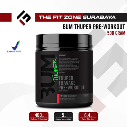 RAW Nutrition X CBUM Thuper Thavage 20 Servings Pre Workout 500 Gram Penambah Energy