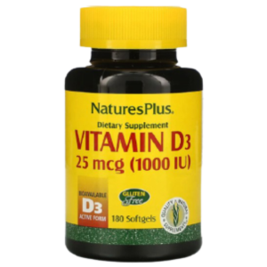 Natures Plus Vitamin D3 1000IU 180Softgels